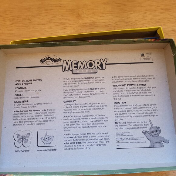 Vintage Teletubbies Memory Card Game 1998 Nostalgic Collectible Ages 2 and Up T8 - Picture 4 of 8
